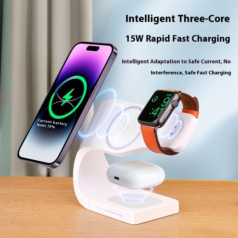 Supporto magnetico wireless per telefono cellulare con ricarica wireless rapida quattro in uno