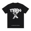 Rapper Ken Carson Merchandise Teen X Logo T-shirt voor Heren Hoge Kwaliteit Casual T-shirt Unisex Vintage 100% Katoen Oversized T-shirts Y2K
