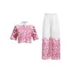Fashionable Niche Design Two-piece Embroidered Hollowed-out Jacket High-waist Trousers Suit Women