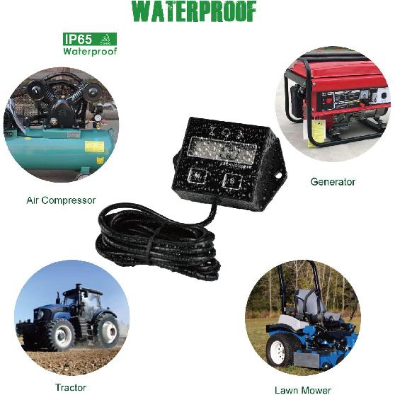 Yooreal Digital Inductive Tach Hour Meter,RPM Gauge Meter Tachometer For Lawn Mower Scooter Dirt Bike Tractor Generator Air Compressor Marine