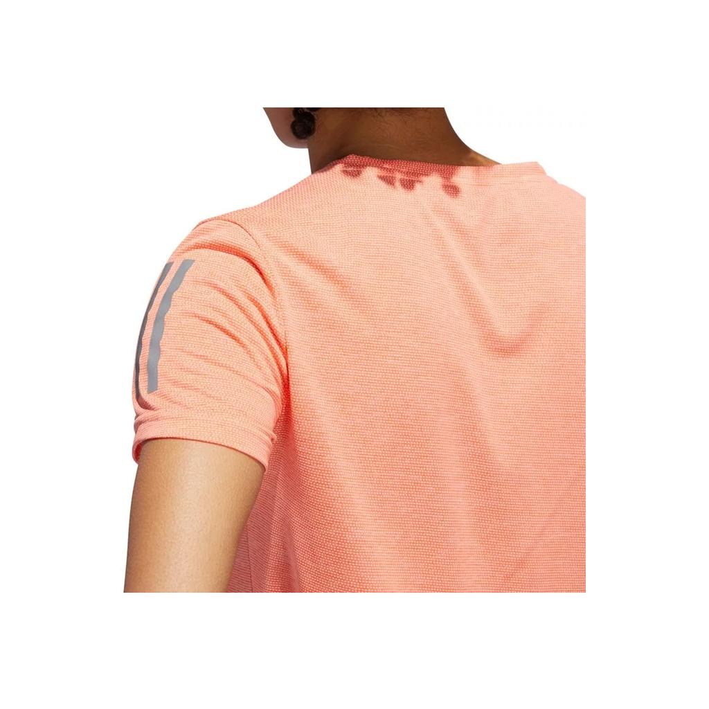 Adidas Own The Run Solid Color Comfortable Short Sleeve T-Shirt Women T-Shirts Pink DZ7250