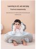Cartoon Infant Soft Learning Chair - Portable Silicone Anti-Fall Seat & Plush Toy
