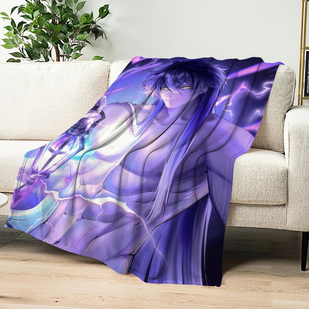Flins Genshin Impact Fanart Muskeldecke Flanell warme weiche Plüschdecke für Sofa Wohnzimmer Zuhause Schlafzimmer Reise Geschenk Heim