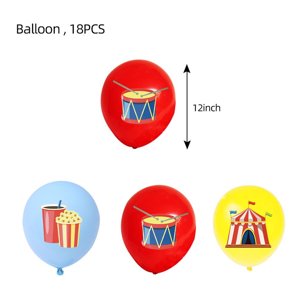 Circus Carnival Birthday Party Decorations: Balloons, Bunting, Disposable Paper Cups & Plates, Tablecloths for Kids