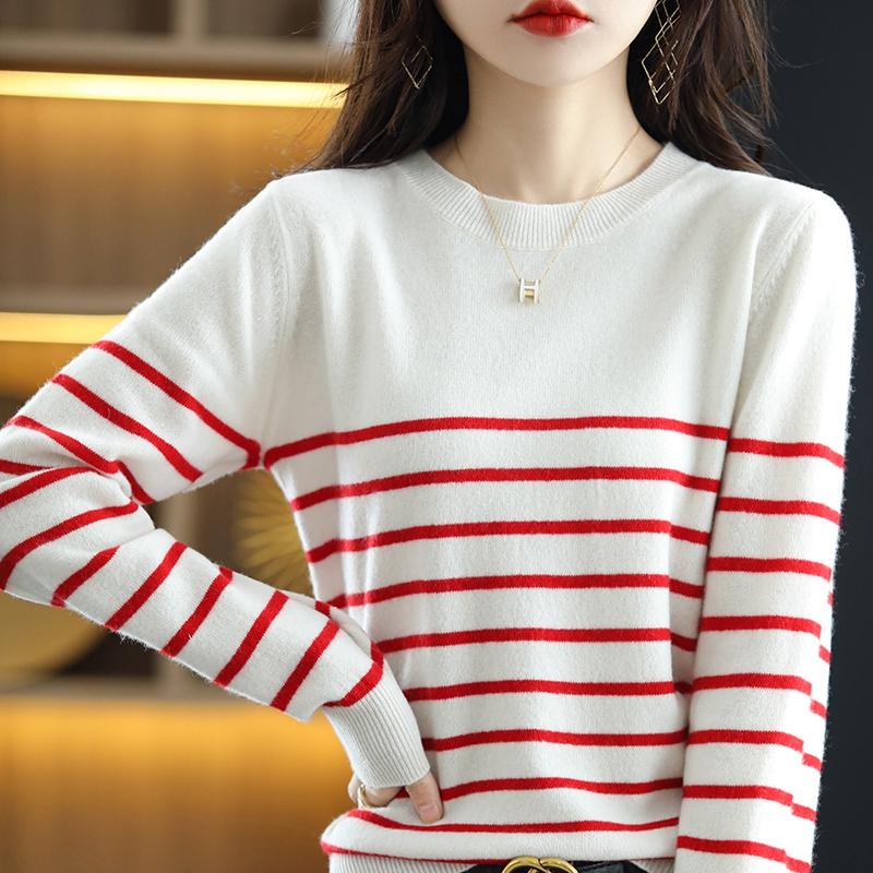 Dámský kašmírový svetr Qinghe kašmír 30% kašmír 70% vlna podzimní a zimní kašmírový svetr měkký a teplý