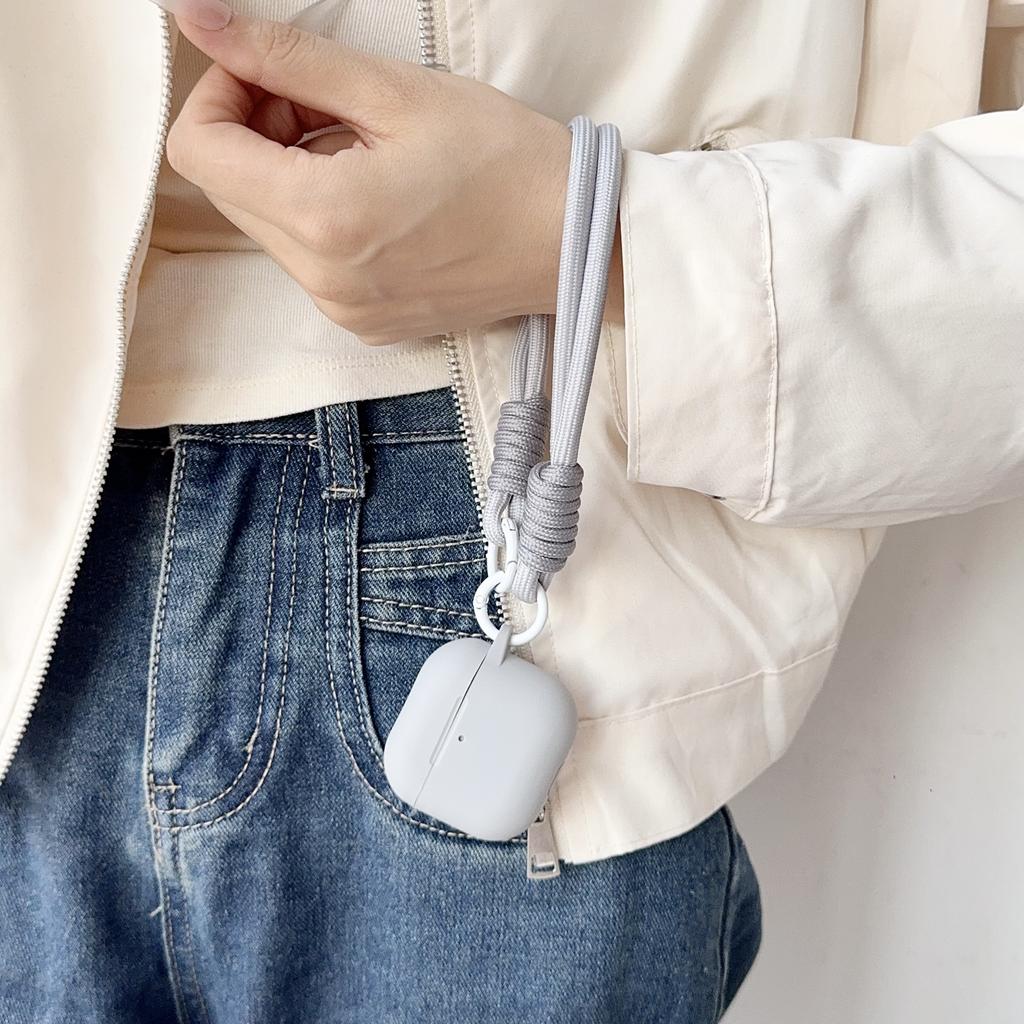 For Airpods 4 Pro 3 Generation Cover Slim Silicone Case Full Protector Cover with Wrist Lanyard for Cute AirPods Pro 2 Case