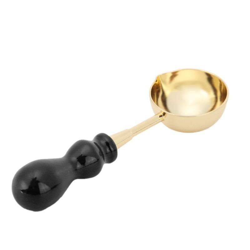 1Pc Wax Stamp Seal Spoon Retro Handle Sealing Wax Melting Spoon for Wax Sealing Decorative Wax Stamp Craft Gift