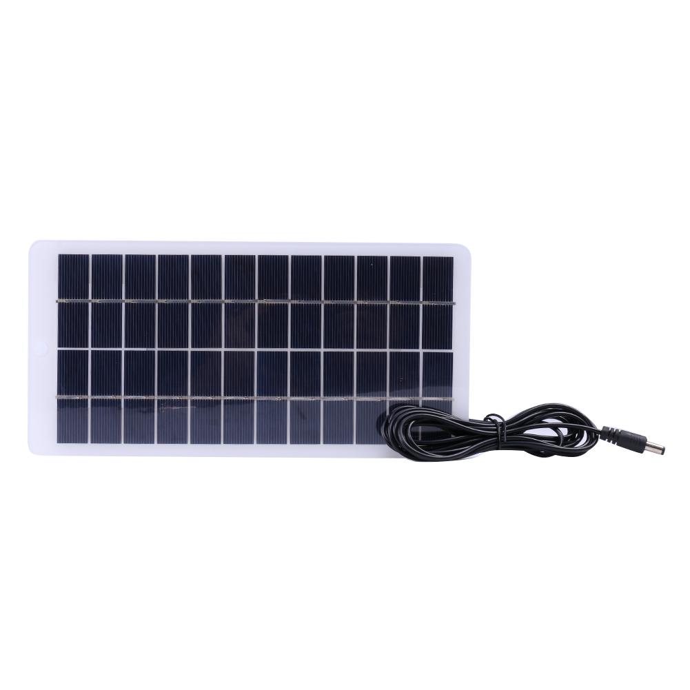 10W Solar Battery Charger Waterproof 12V Solar Cell Powerbank DC Port Polysilicon Solar Charger for 3.6V Battery / Camera / Lamp