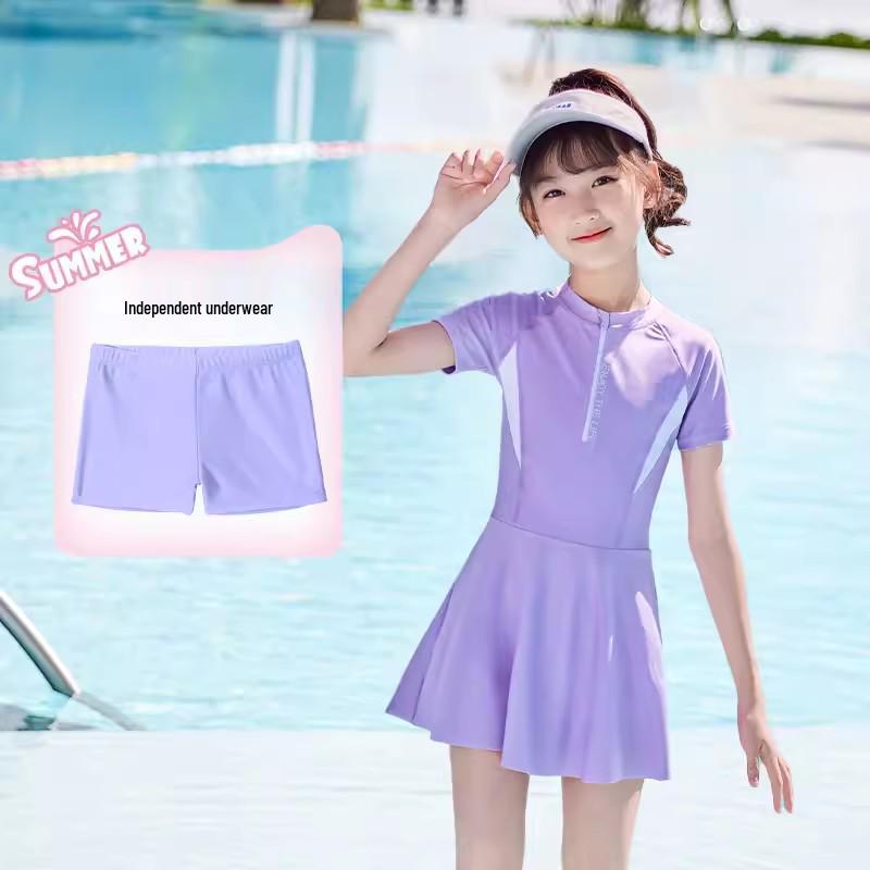 2025 Summer Kids One-Piece Swimsuit for Girls: Sizes Small, Medium, Large