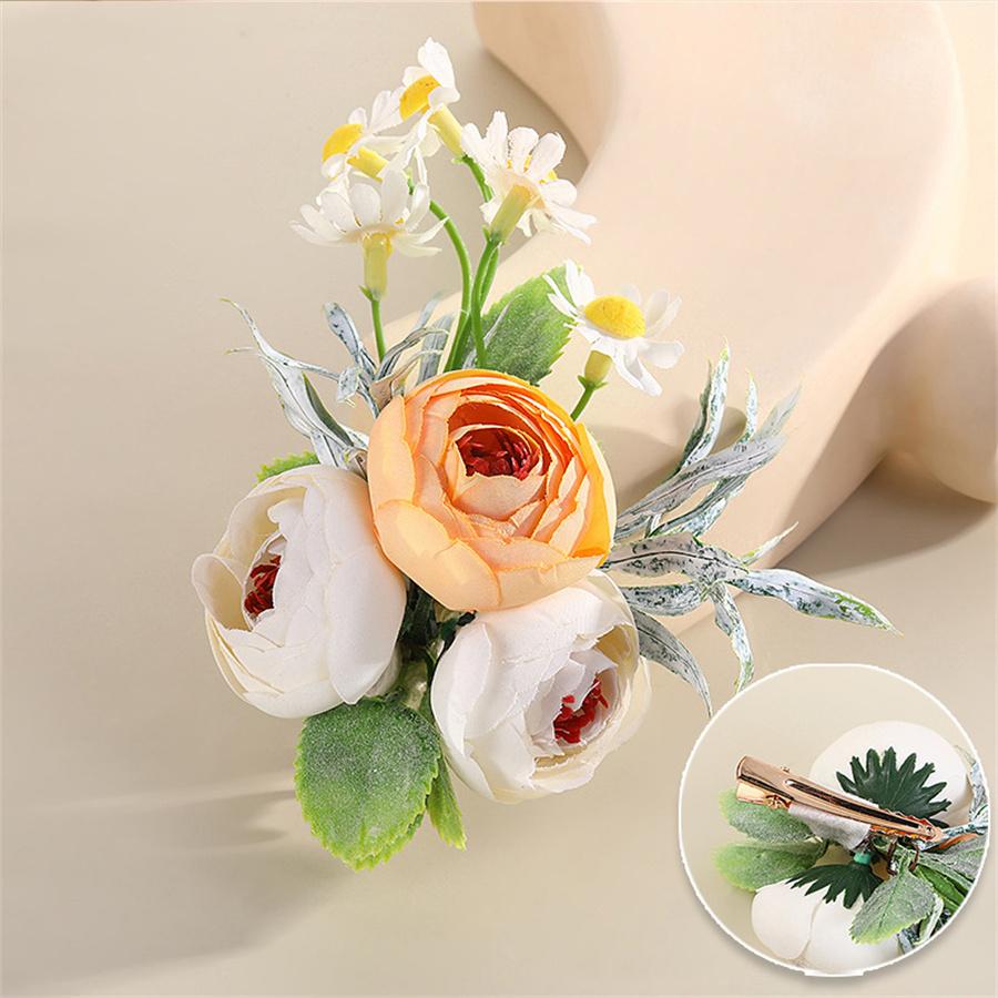 New fashion Bridal Bohemian Flower Hair Clip Ladies Bride Bridesmaid Wedding Duckbill Clip Hair Accessories  Gifts