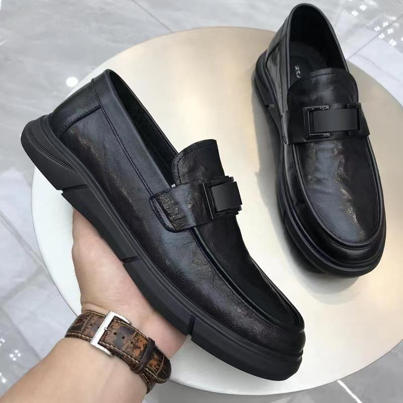 Doudou shoes men's 2025 autumn new men's shoes genuine leather one-pedal breathable versatile casual leather shoes driving shoes tide