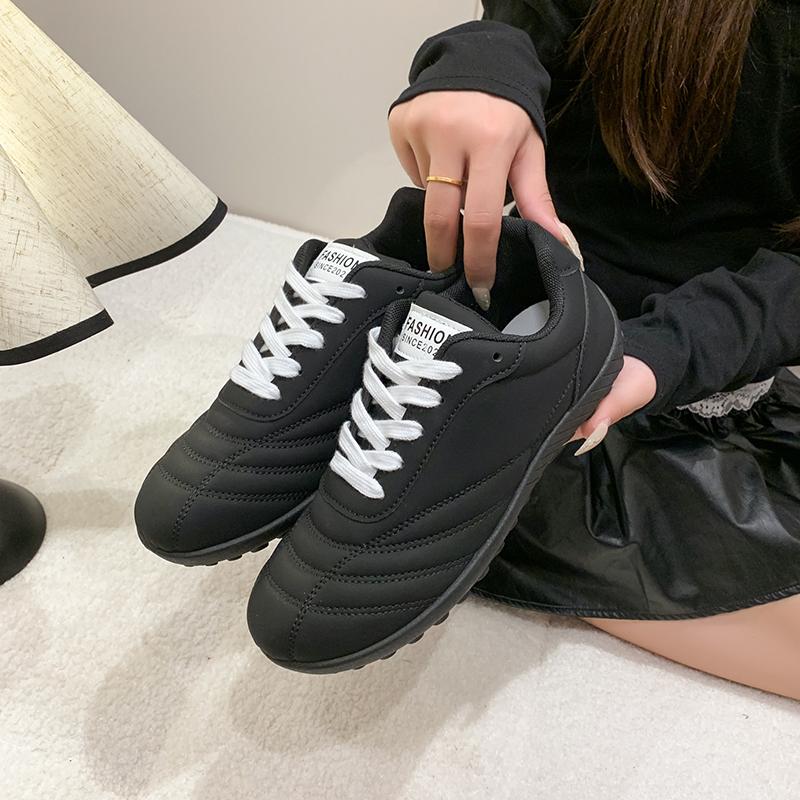 

Thin Bottom Lightweight Fall New Colorblock Versatile Lace-Up Sneakers for Women 40