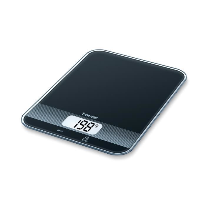 Balance De Cuisine BEURER KS19 - Noir - 5 Kg - Graduation 1 G - Adaptée Aux Liquides - Garantie 5 Ans