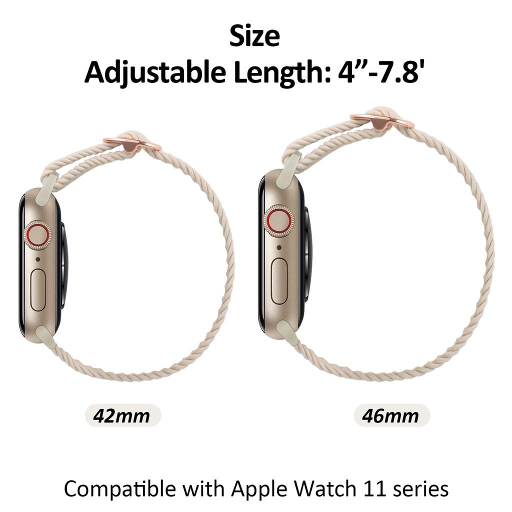 Braided Band for Apple Watch Ultra 3 2 49mm 11 10 42/46mm Nylon Elastic Belt Bracelet for 9 8 7 41mm/45mm 6 5 4 SE3 40/44mm
