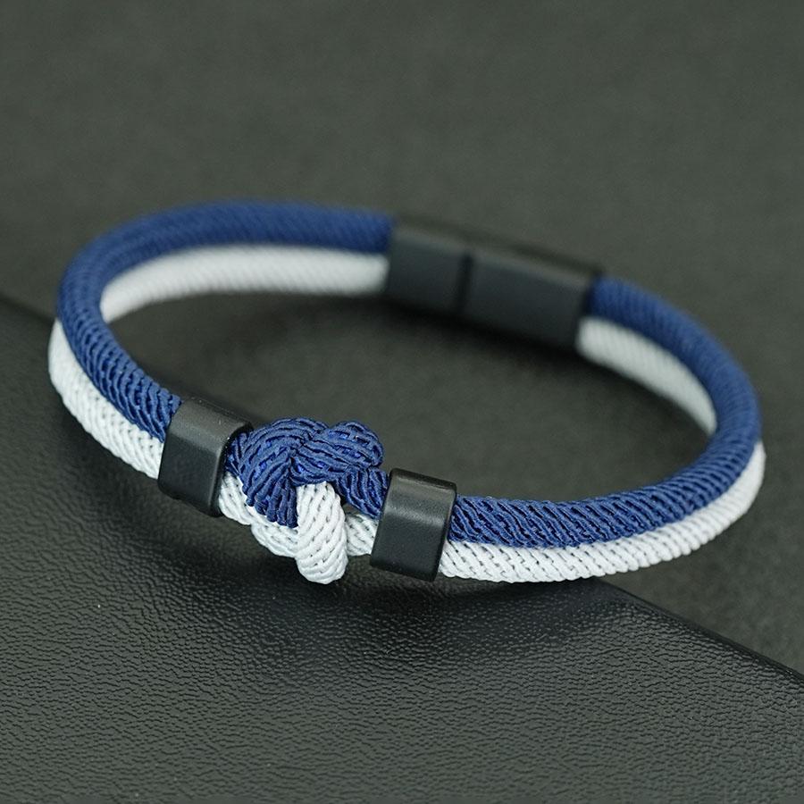 Two Tone Concentric Knot Cord Bracelet Men Premium Selected 4mm Fabric Lightweight Comfortable Sports Sweat Absorbent Braslet