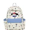 Cute Striped Puppy Bowknot Backpack for Students