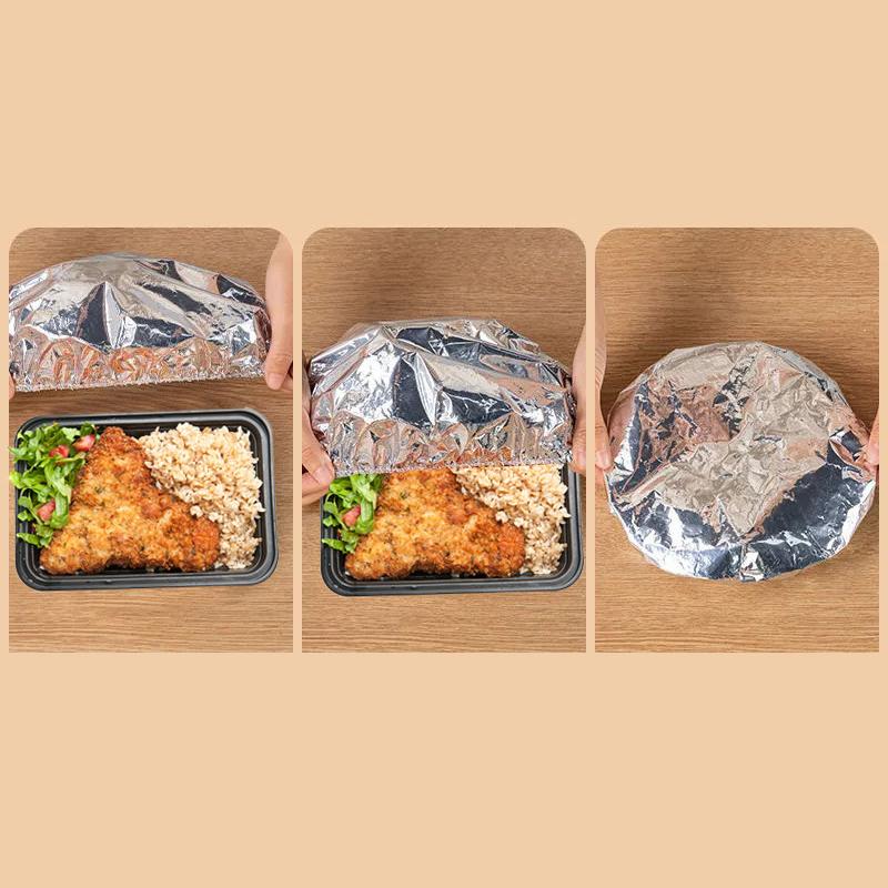 20/100Pcs Repeatable Aluminum Foil Insulation Covers - Eco-Friendly Kitchen Food Covers For Bowls & Dishes Storage For Kitchen