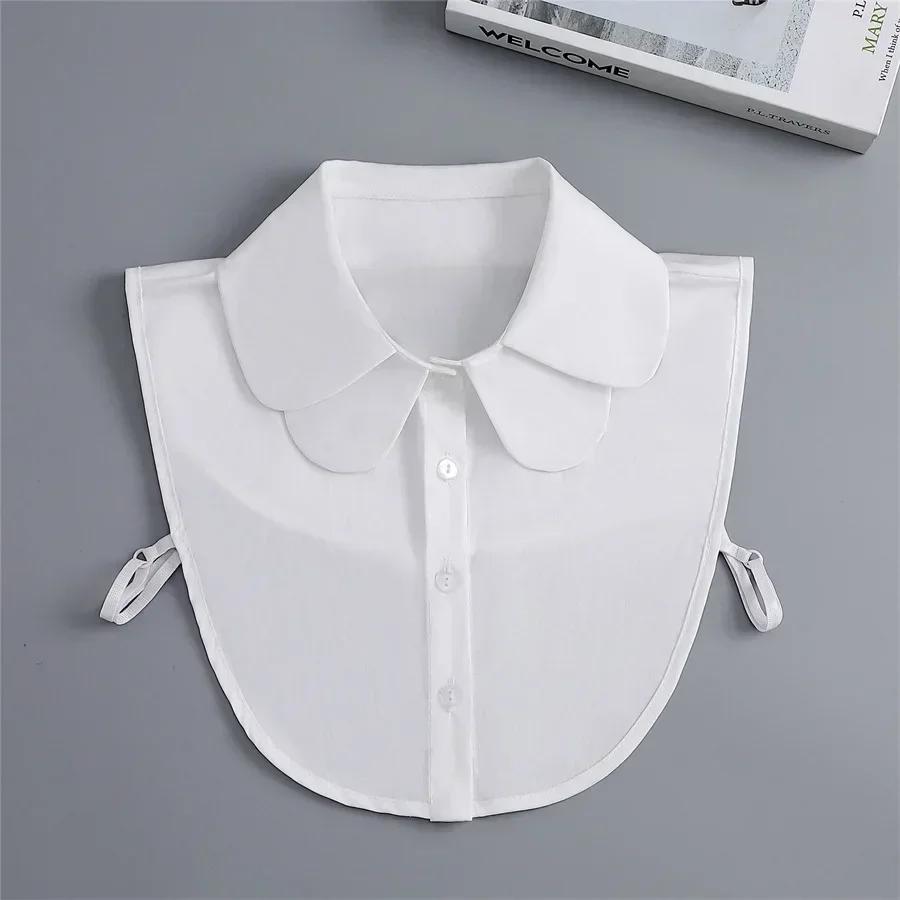 Formal False Collar Women Embroidery Faux Col Half Shirt Blouse Fake Collars Sweater Shirt Detachable Collars Accessories