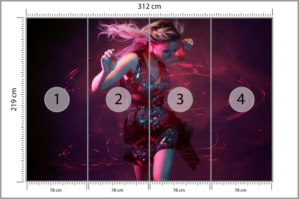 Photomural Young Woman In Dance Smooth Vinyl 312x219