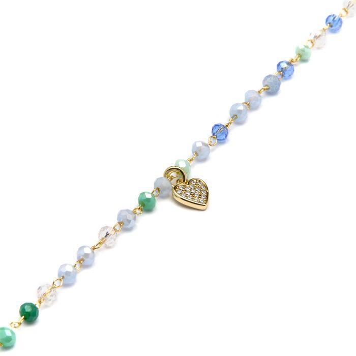 Bracelet - Luxenter - Caram - Argent 925 - finition or jaune 18k - Cristal multicolore