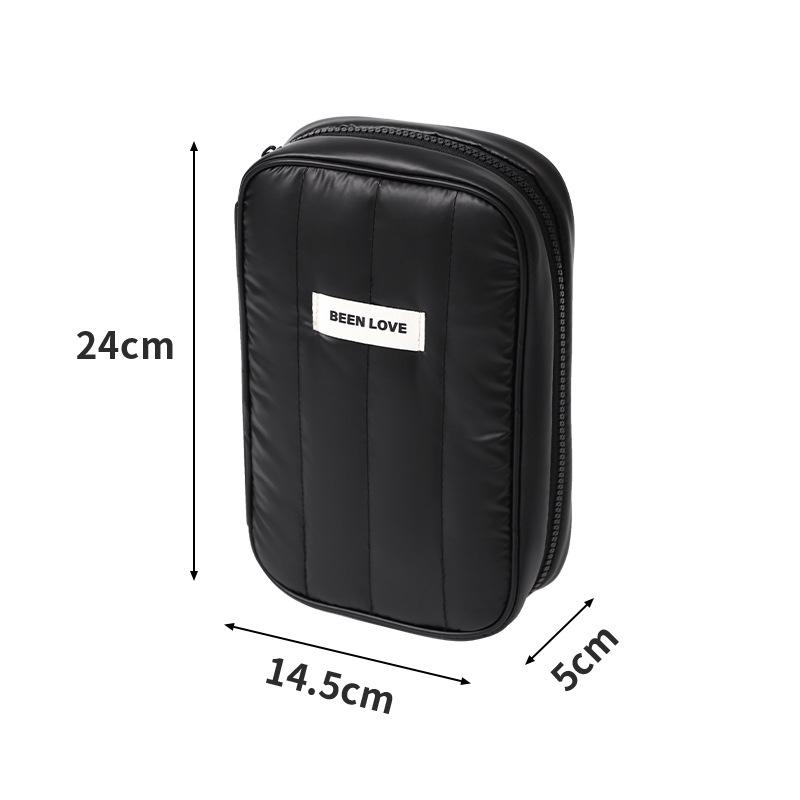 1pcs Portable Phone Cable Organizer Bag Large-Capacity Travel Charger Storage Pouch Stylish Power Bank Handheld Bag