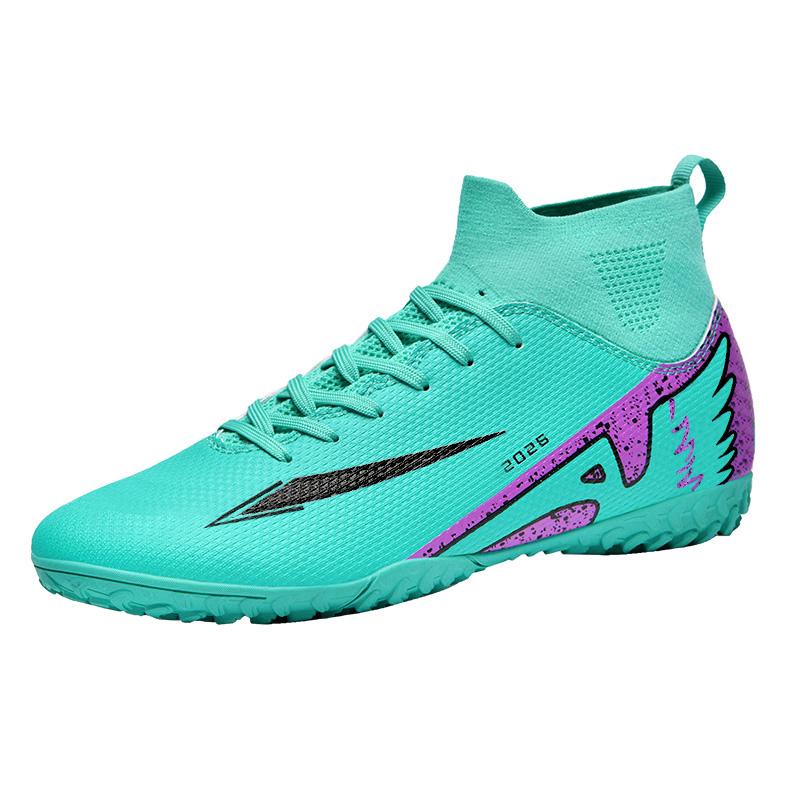 

35-46 Подростковые Взрослые Большие Противоскользящие Износостойкие Модные Короткие Ногти Высокие Футбольные Кроссовки 46 светло-синий