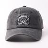 Embroidered Cat Baseball Cap Cotton Soft Vintage Sun Hat Women Men