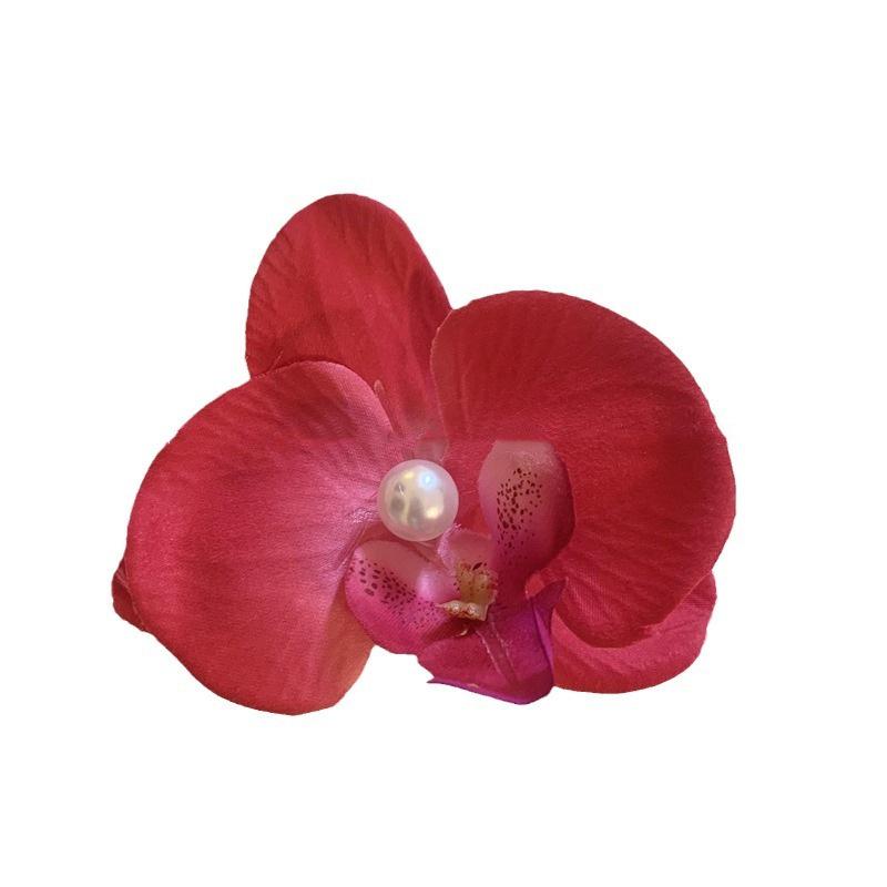 Phalaenopsis Forest Style Hairpin - Women's Side Ponytail Flower Clip for Bangs