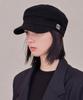 Bajal Va Square Studded Wool Sailor Cap Black