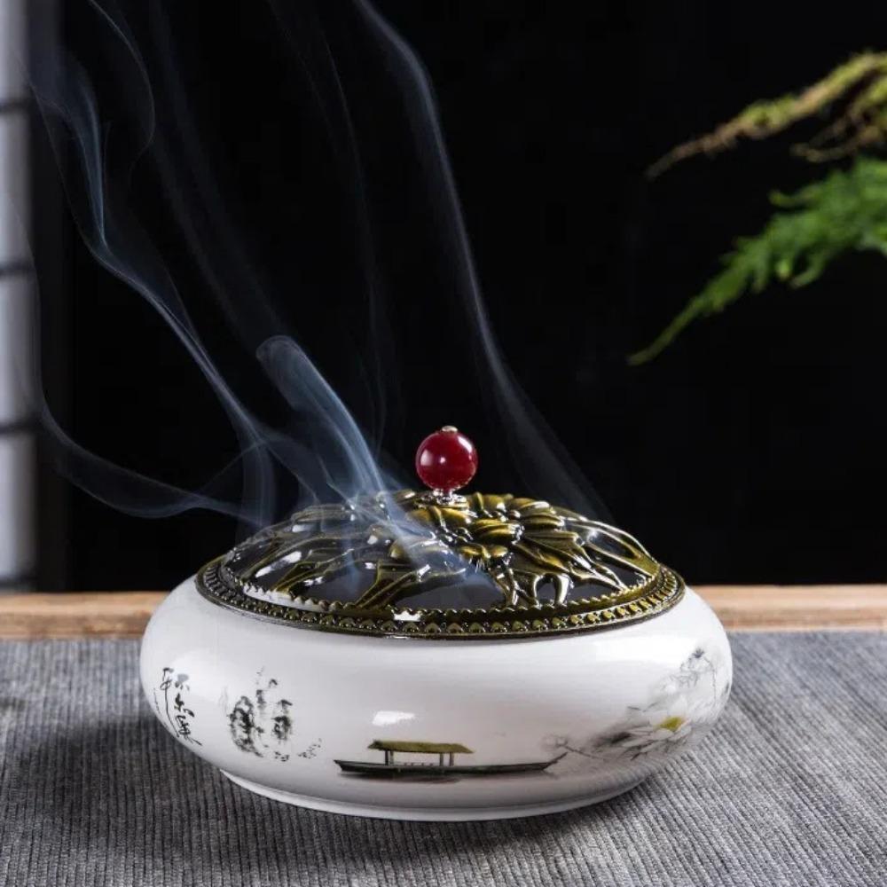 

Подставка для благовоний с эффектом растрескивания льда, большая тарелка для благовоний, креативная аромалампа, украшение для дома 7