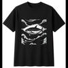 Tuna Double Exposure Sea Ocean Mens T-Shirt Black 100% Cotton Diving Printed