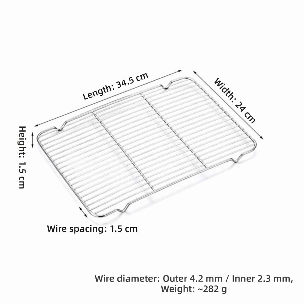 

New Stainless Steel Cooling Rack Smooth Edge Easy to Clean Baking Rack Dense Wires BBQ Rack Cooking