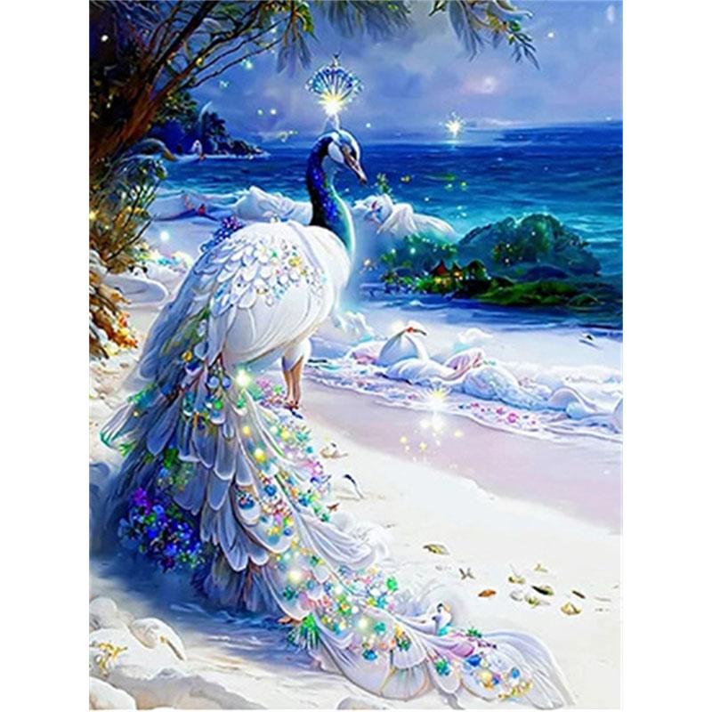 DIY Diamond Painting Peacock Cross Stitch Kit Mosaic Art Diamond Painting Full Circle/Square Diamond Home Decoration
