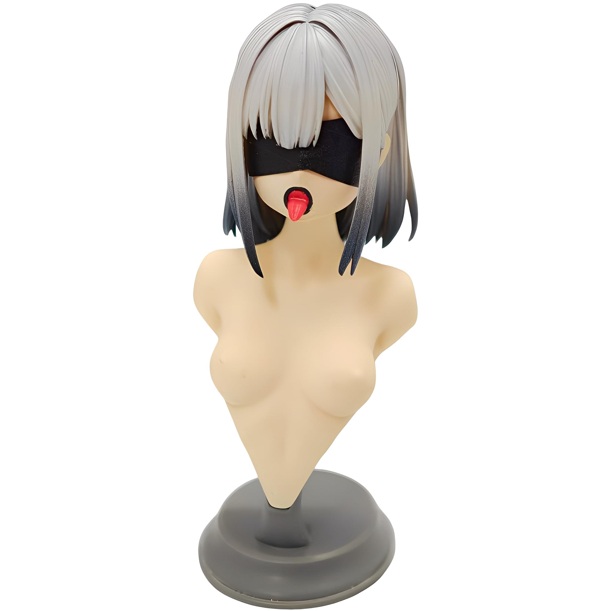

AIEK 1/12 Scale Machine Girl Figure Doll Head, Handmade and Painted, SM Gag Restraints, Compatible with Kotobukiya Body, JN-916