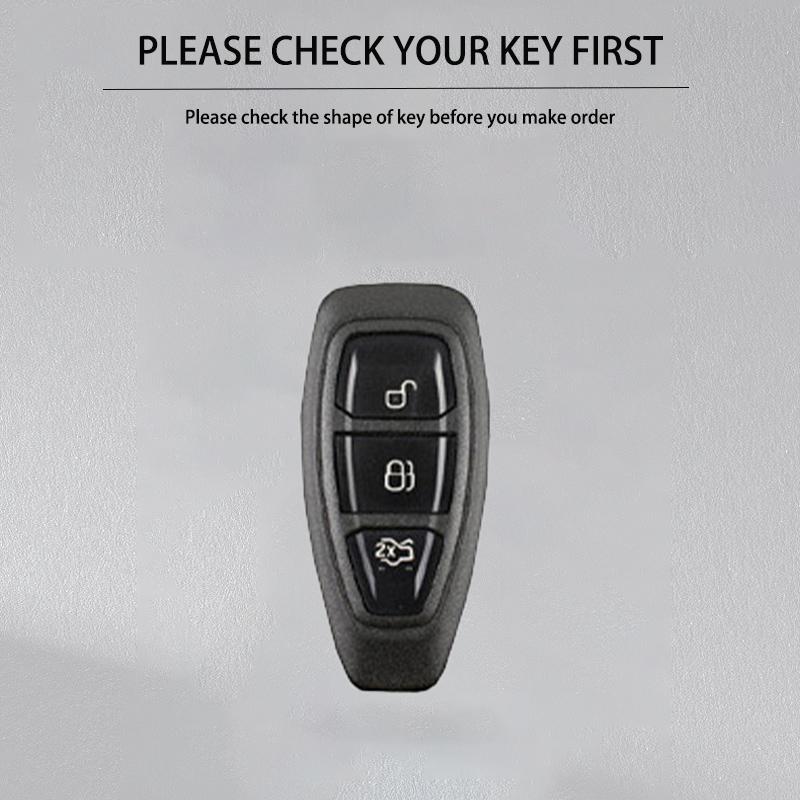 Interior Mouldings Car Key Case for Ford Kuga MK2 Focus 3 4 ST Mondeo MK3 MK4 Fiesta Fusion Ecosport Key Fob Keychain Keyless Ca