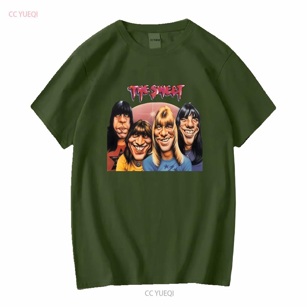 Cotton T Shirt The Sweet Fanny Adams Album Brian Connolly Steve Priest Vintage Washed Top For Everyday Wear Stretched Slightly
