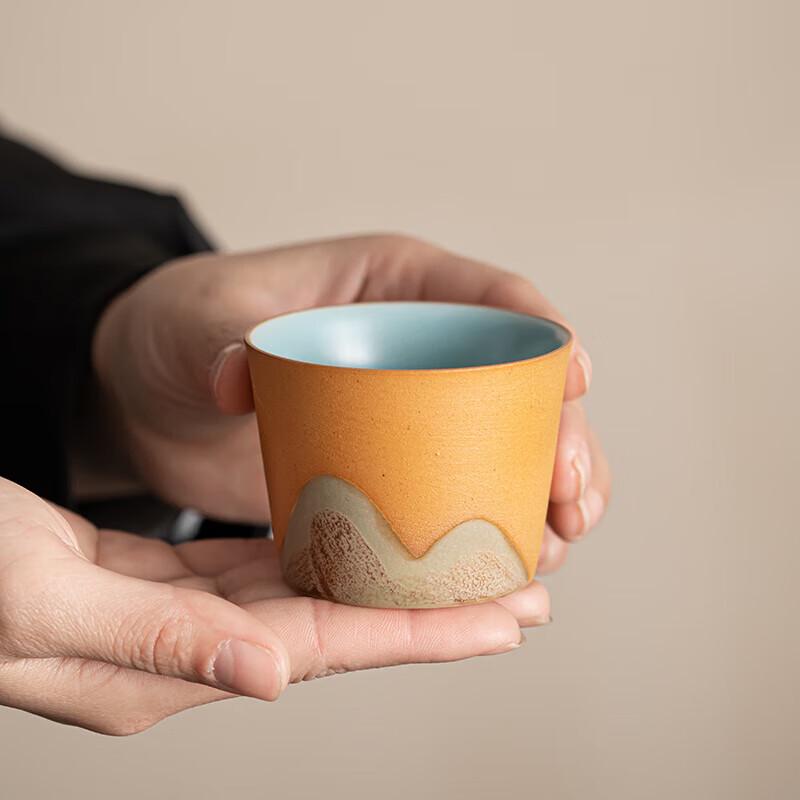 Sushih Ceramic Hand-painted Qianli Jiangshan Kung Fu Teacup Gift Set