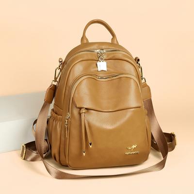 Damen PU Rucksack Retro Reise Multifunktionaler Umhängetasche