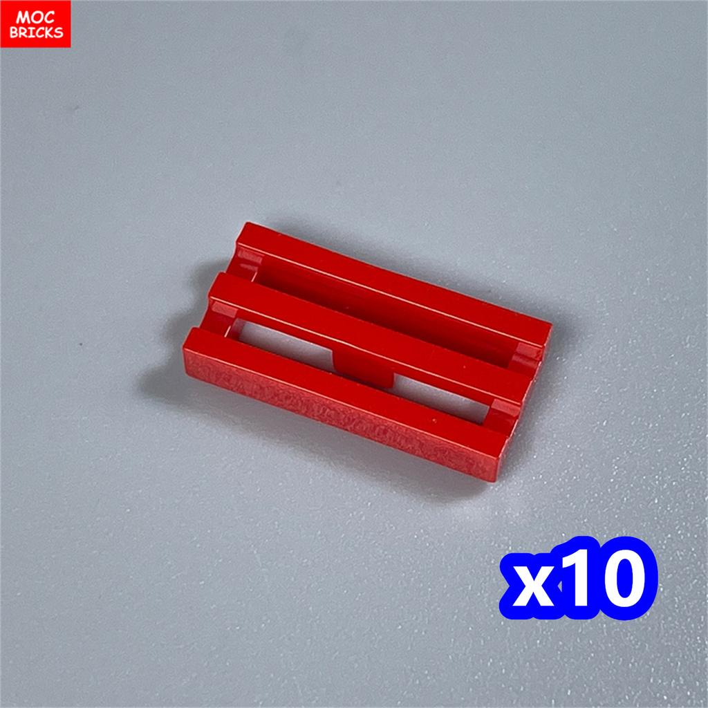 10pcs/lot MOC Bricks Tile Modified 1 x 2 Grille with Bottom Groove Lip 15561 2412b 30244 Building Blocks DIY Toys kids gifts
