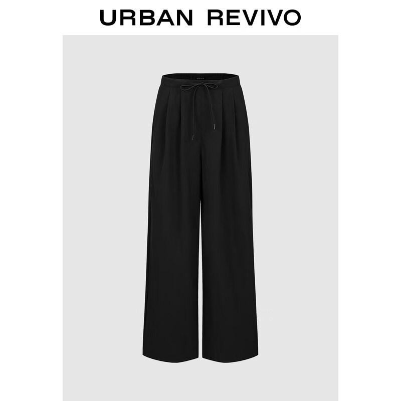 UR 2026 Women's Pleated Tie Wide-Leg Pants
