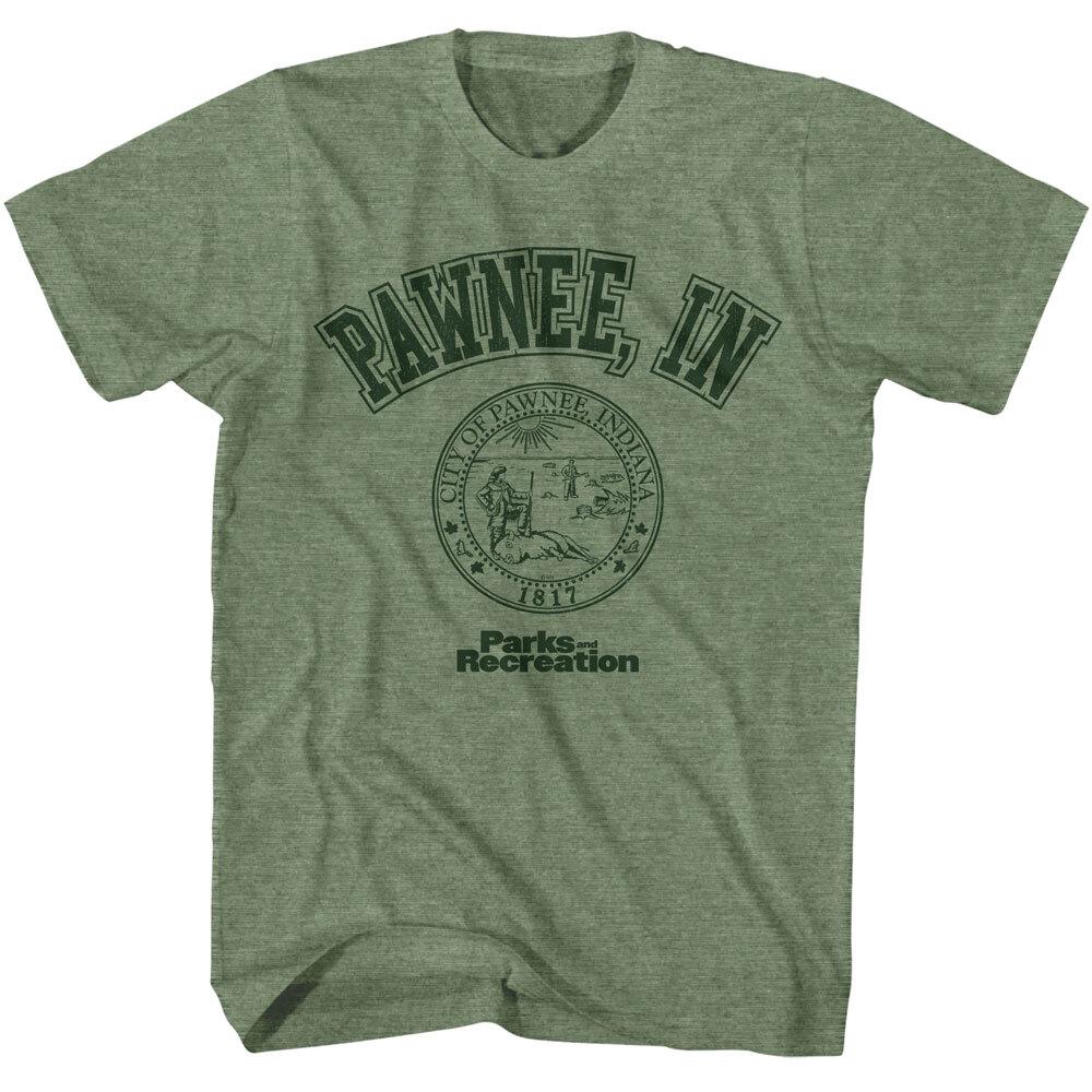 Parks and Recreation Pawnee IN City Of Pawnee Indiana 1817 Emblem Men T Shirt M