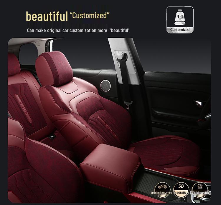 Chevrolet Malibu XL Seat Cushion: Full Surround, Leather & Linen, Four-Season Cover for 5-Seater
