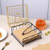 New Metal Napkin Holder Square with Weighted Arm Napkin Box Decorative Holder Rustic Napkin Tray