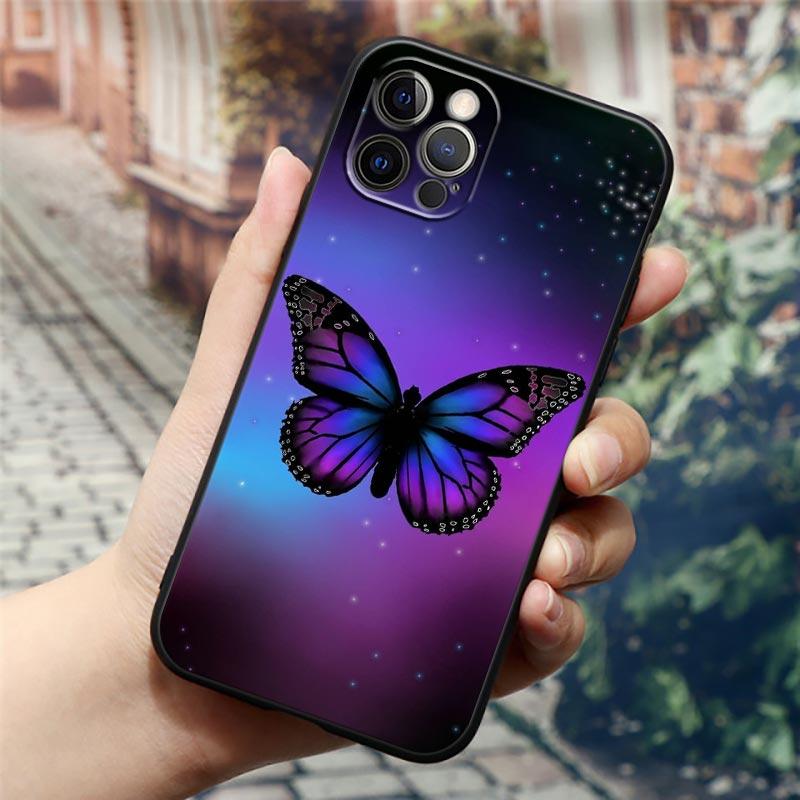 Butterfly Love Beautiful Phone Case For Apple iPhone 16 15 14 13 12 11 Pro Max XR XS Max 7 8 Plus SE2 Back Cover Silicone Cases