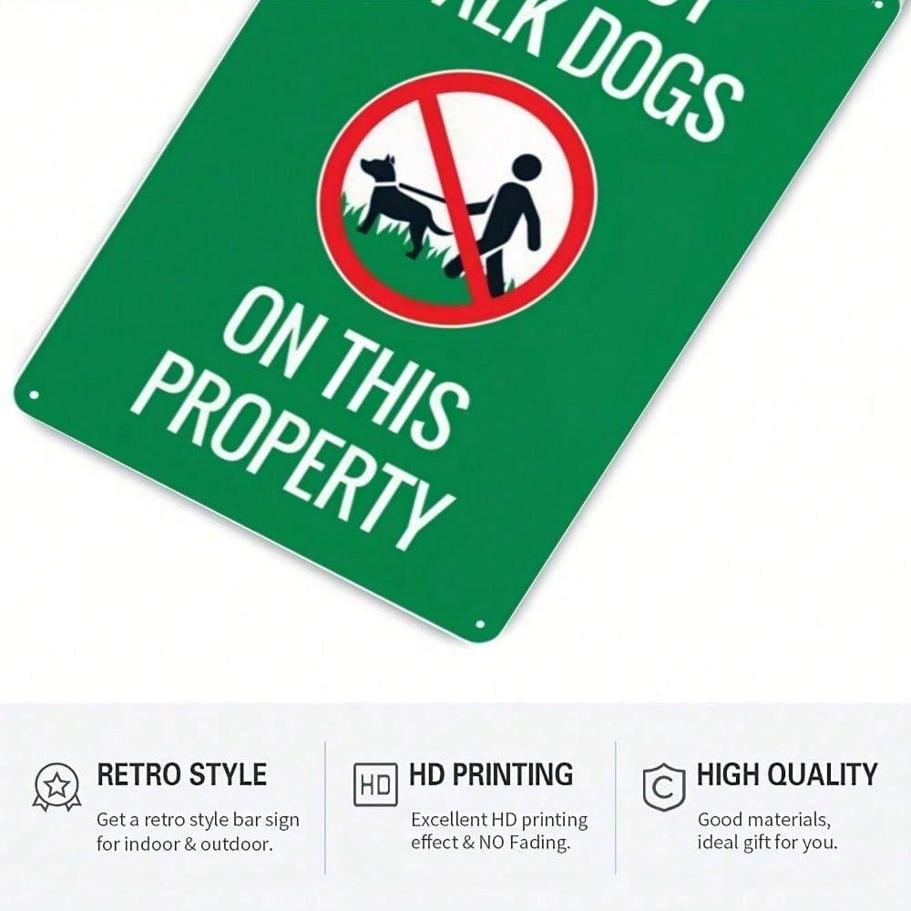 1PC Retro Beware Of Dog Metal Sign Vintage Warning Safety Wall Decor 8x12In