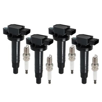 4pcs Ignition Coils + 4pcs Iridium Spark Plugs For 2000-2017 Toyota Prius Yaris Echo 1.5L UF316