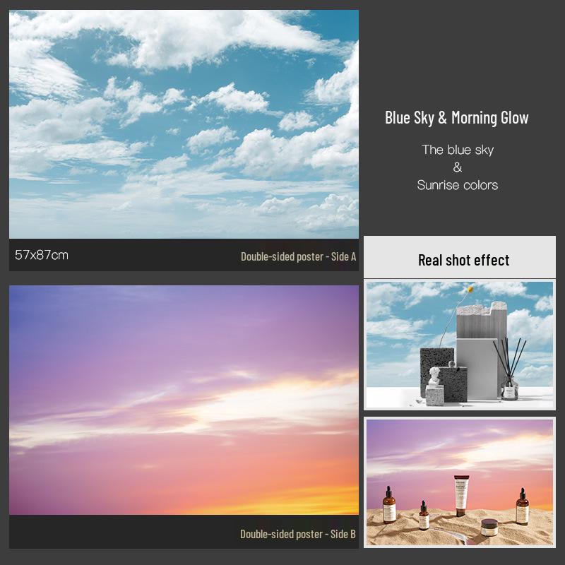 3D Double-Sided Tree Shadow Background Paper for Photography: Minimalist Prop for Cosmetics, Food, and Jewelry Still Life