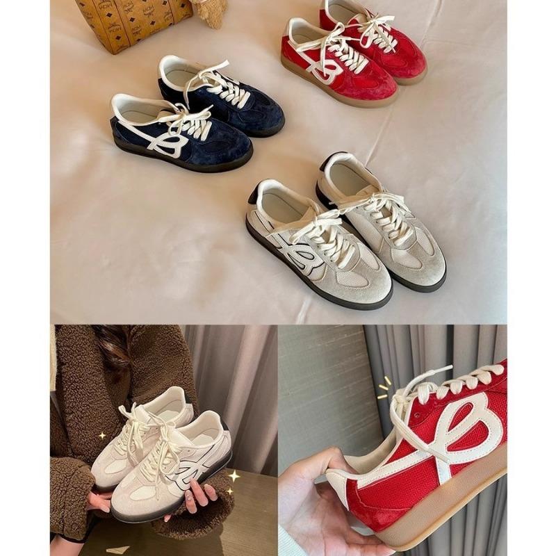 Leather Retro Red Women's Summer New Breathable Versatile Lace-up Heightening Casual Shoes