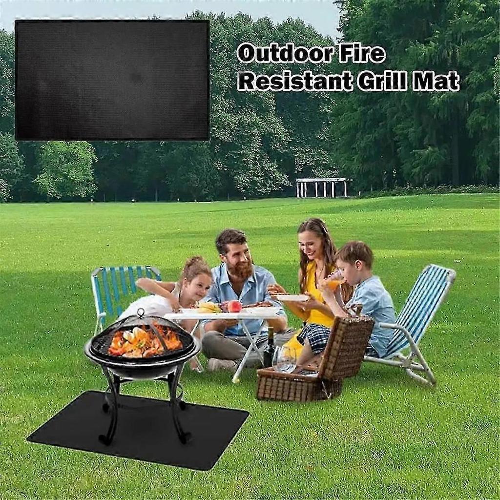 Fire Grill Mat Bbq Grill Mat Folding Oil-proof Grill Floor Pads Fireproof Floor Mat Fire Pit Mat Fo