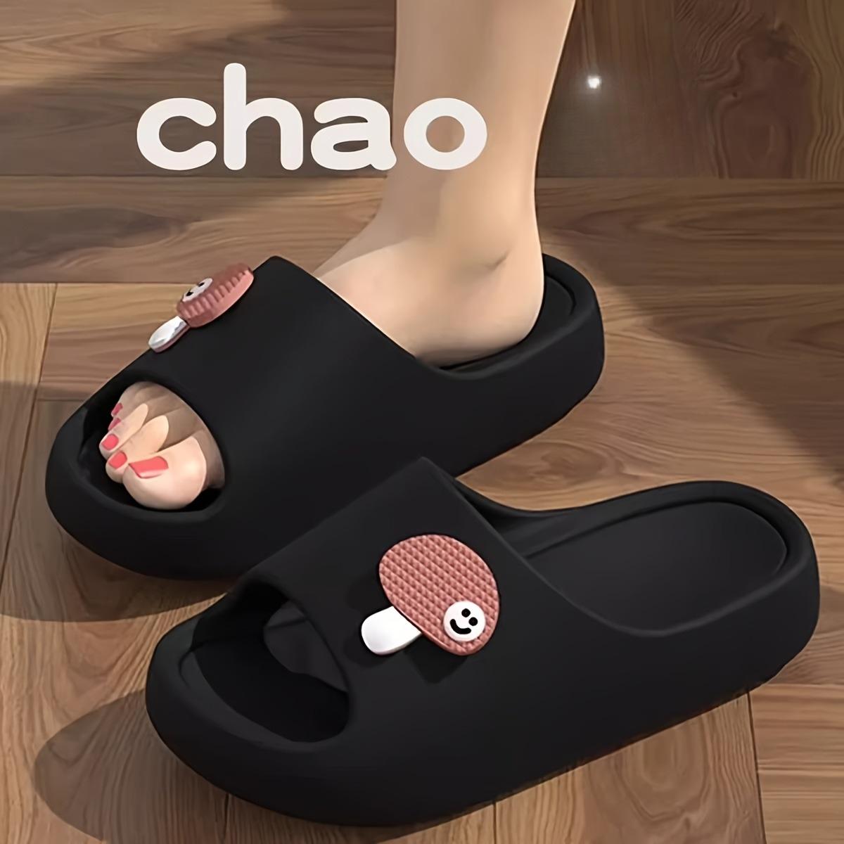 

Милые маленькие сандалии-грибочки из материала ЭВА, толстоподошвенные нескользящие домашние тапочки для ванной для пар, подходят для домашнего отдыха 40-41